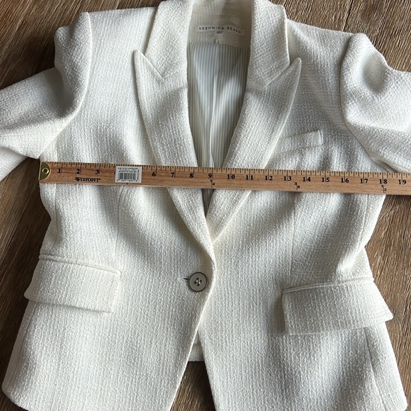 VERONICA BEARD WOODLEY DICKEY TWEEDjacket/blazer, ivory/white, size 8 - Picture 11 of 15
